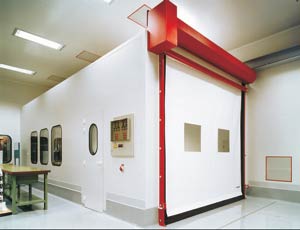 Скоростные ворота Dynaco D-311 Cleanroom внутреннего применения (высокогерметичные)